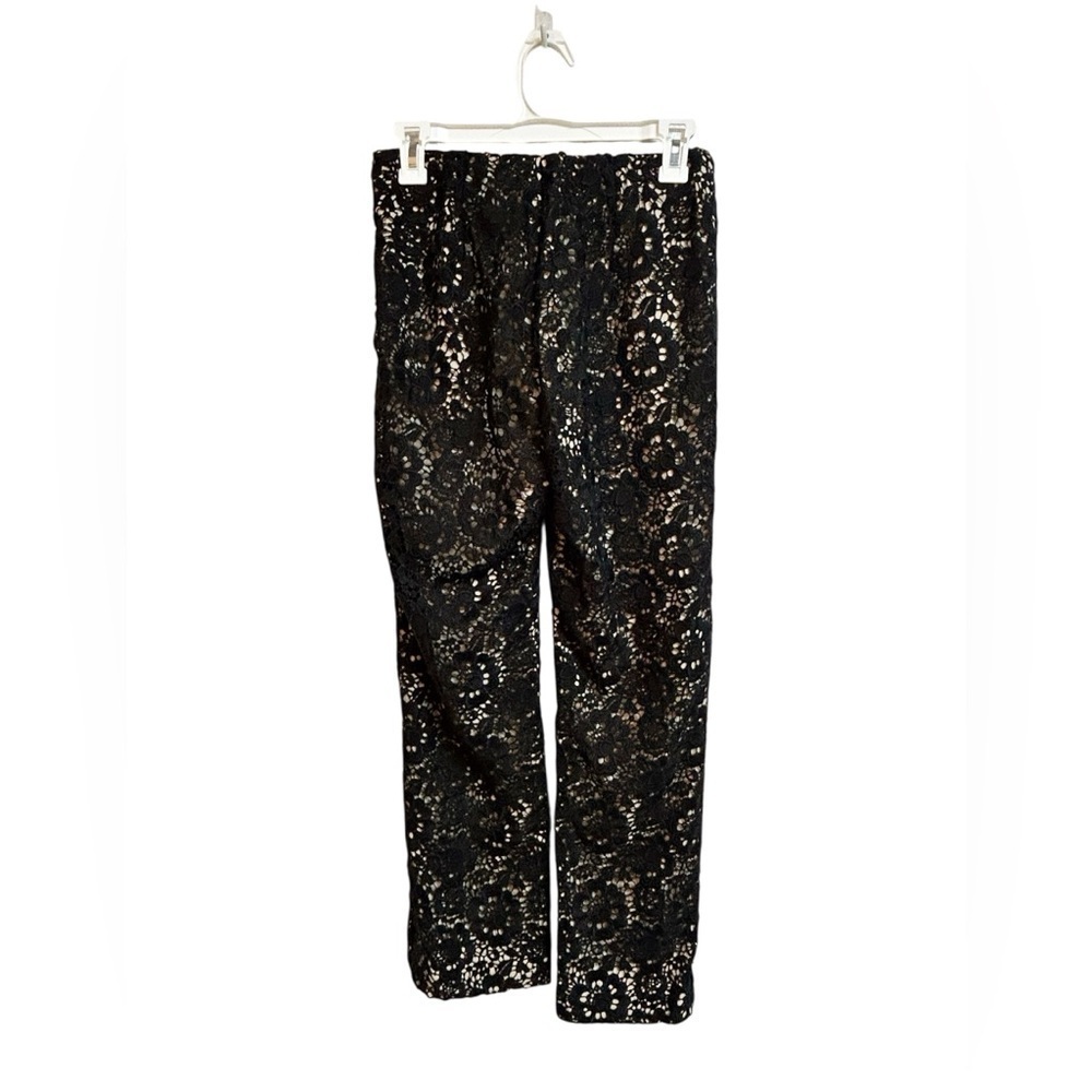 Etcetera Women's Black Floral Lace Pants Ranunculus Size 0 - Picture 10 of 12